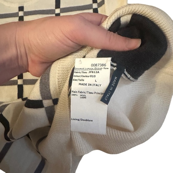 Jil Sander Navy Wool Sweater Size Large - Picture 3 of 4